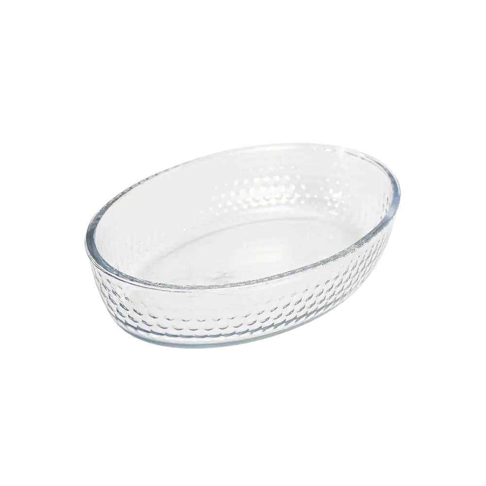 Borart 2pcs oval dots design pyrex set1