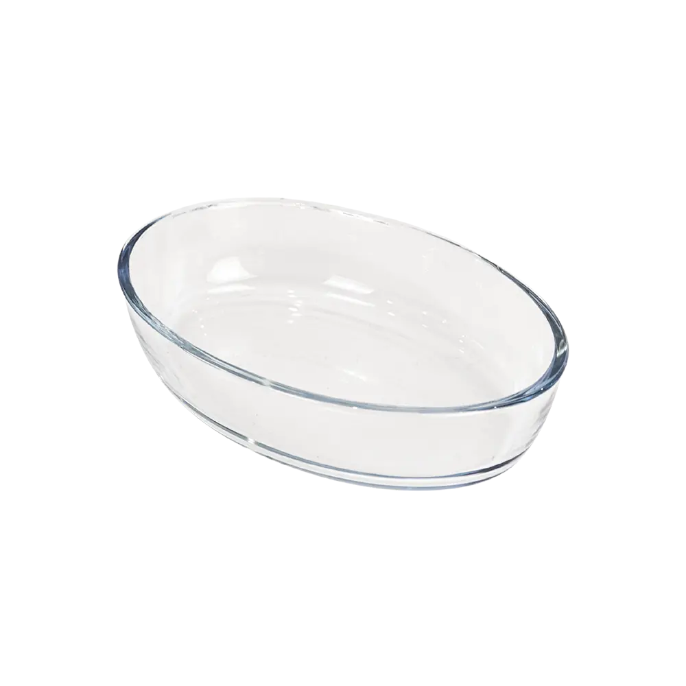 Borart 2pcs oval transparent pyrex set1