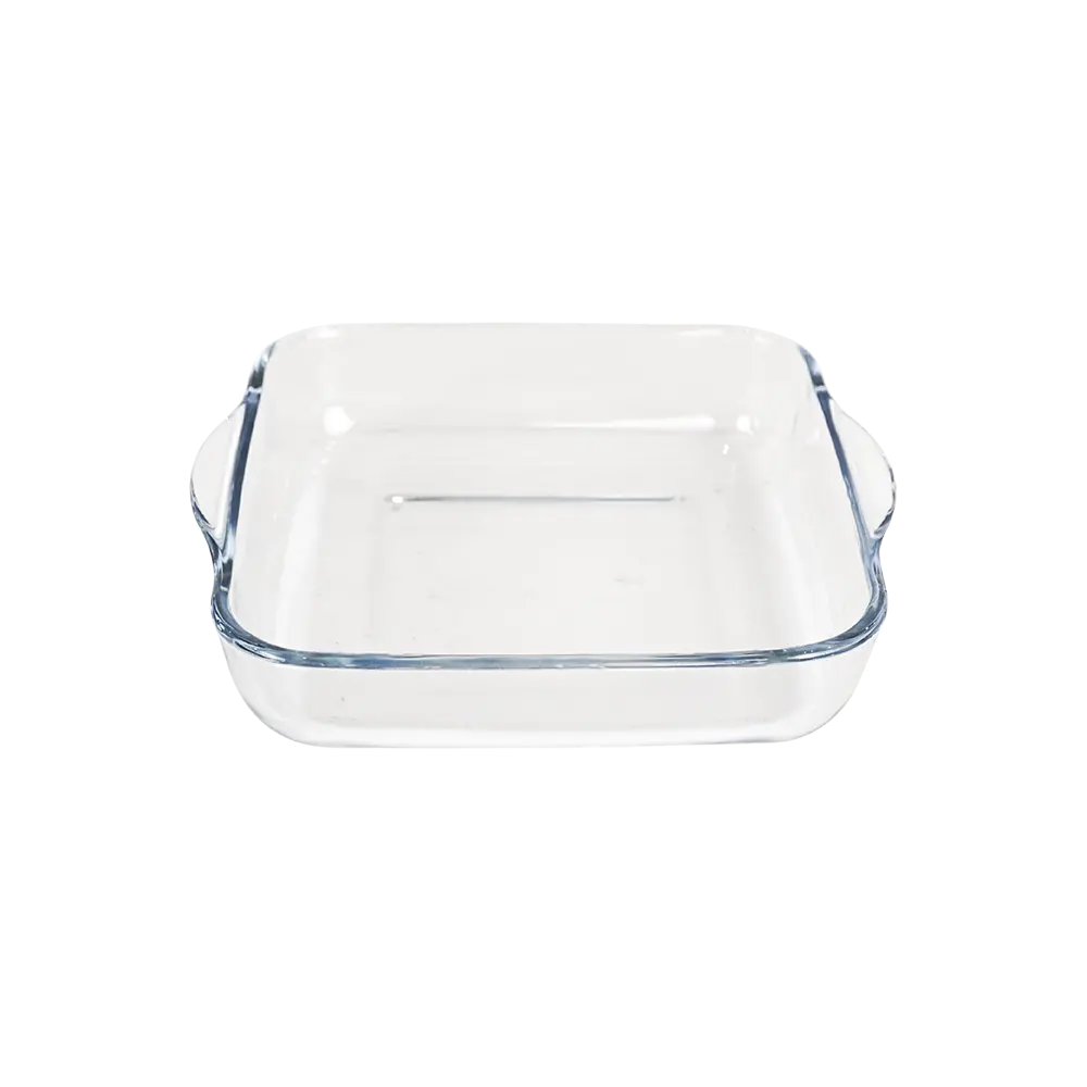 Borart 2pcs square transparent pyrex set1