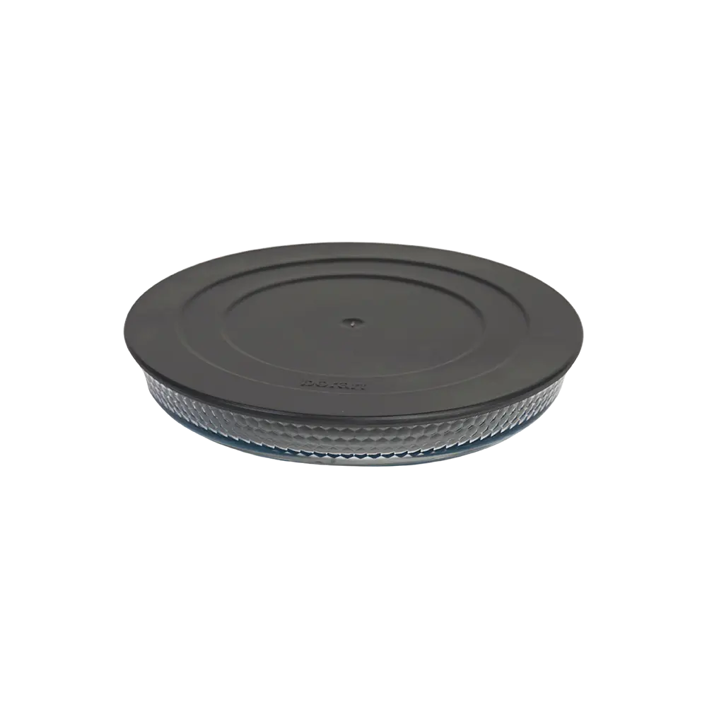Borart-Round-Dots-Design-Pyrex-with-Grey-Lid Borart round dots design pyrex with grey lid