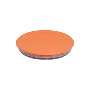 Borart round dots design pyrex with orange lid