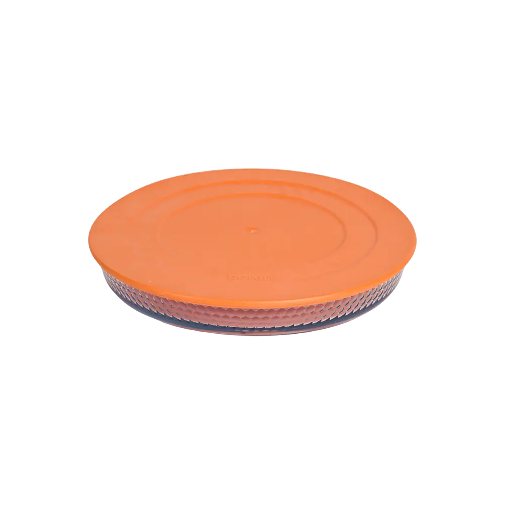 Borart-Round-Dots-Design-Pyrex-with-Orange-Lid Borart round dots design pyrex with orange lid