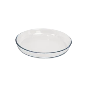 Borart round transparent pyrex with orange lid1