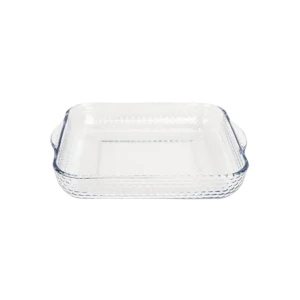 Borart square dots design pyrex with red lid1