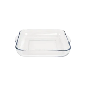 Borart square transparent pyrex with grey lid1