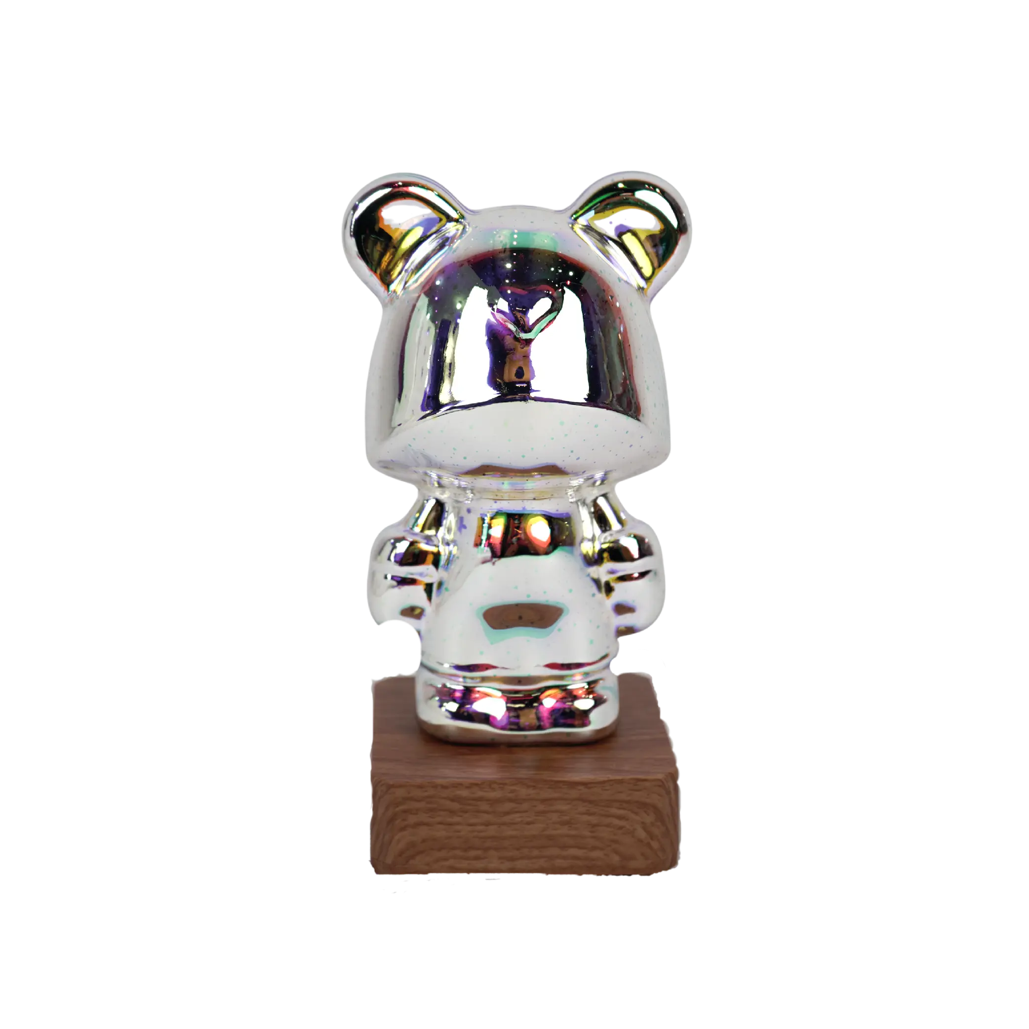 Christmas Bear with wooden base