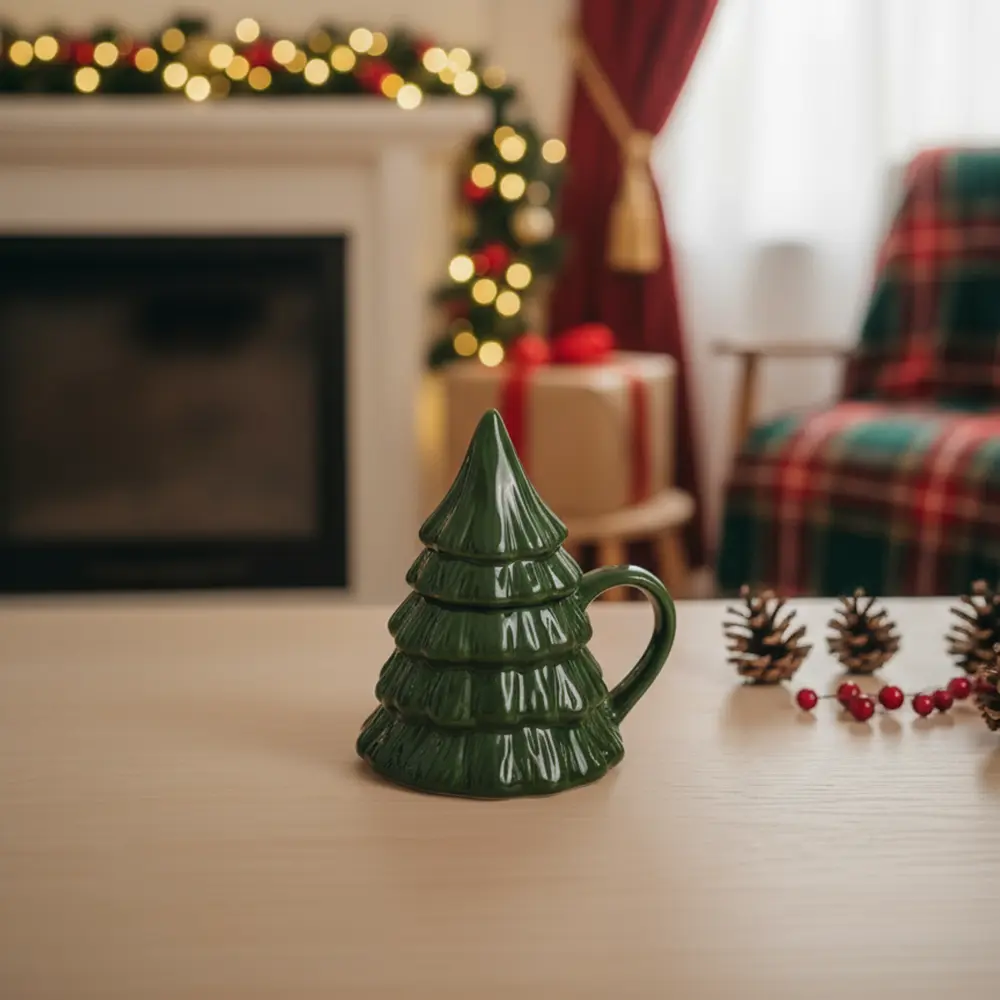 Christmas Cedar Tree Green Mug1