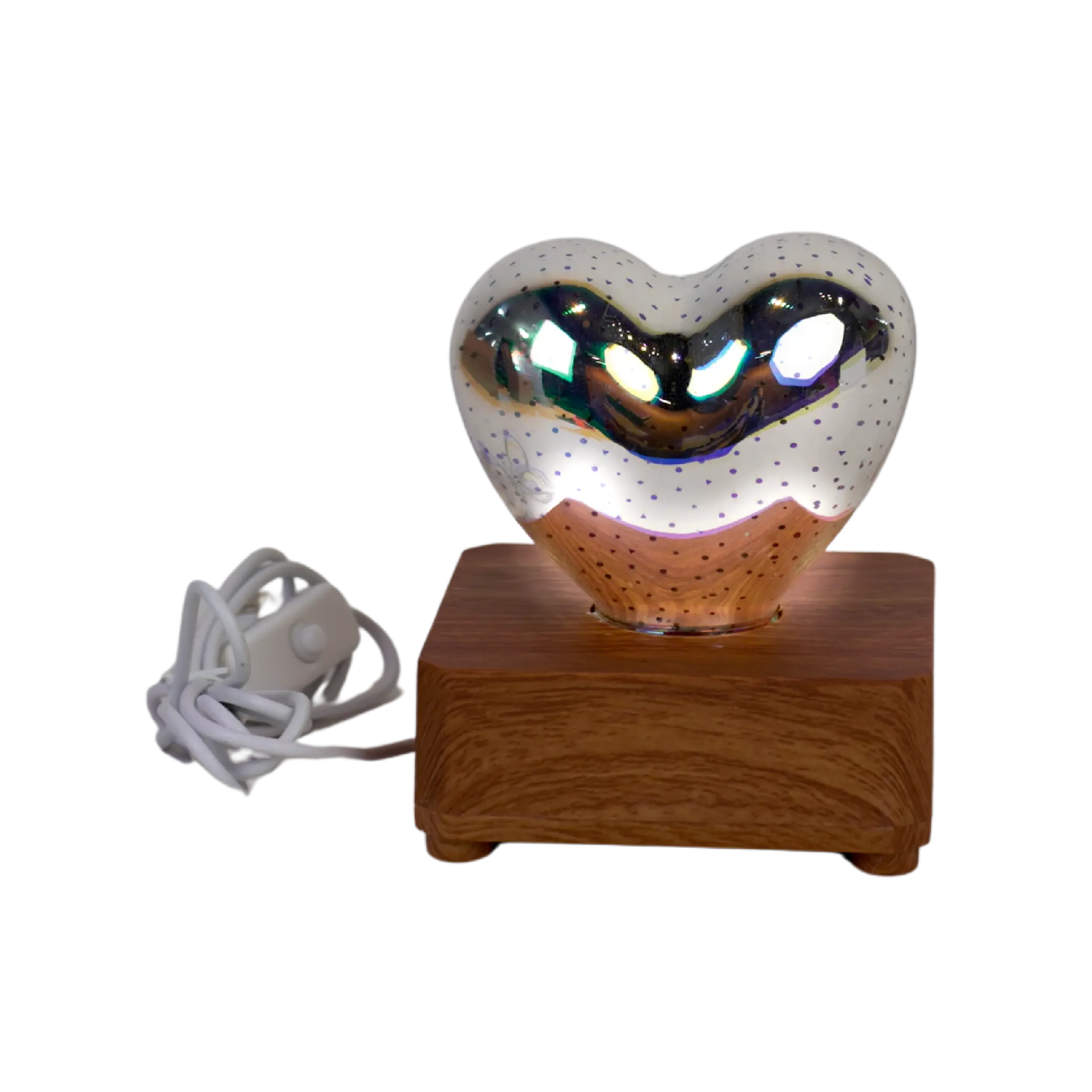 Christmas-Heart-with-wooden-base Christmas Heart with wooden base