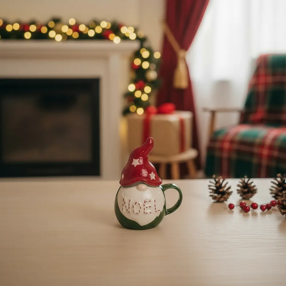 Christmas-Noel-Green&-White-Mug-with-Red-Lid1 Christmas Noel Green& White Mug with Red Lid1