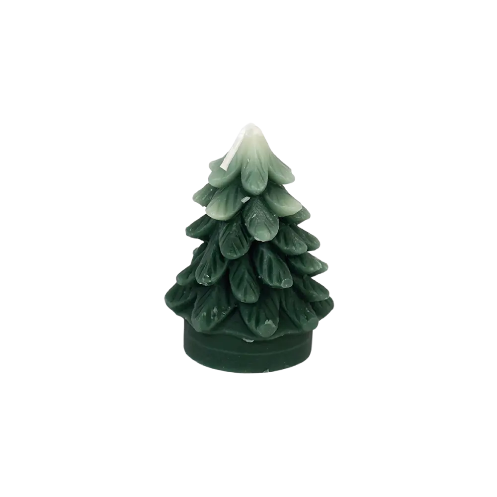 Christmas-Small-Tree-Shape-Dark-Green-&-White Christmas Small Tree Shape Dark Green & White