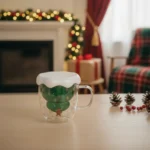 Christmas Transparent Mug with White Lid1