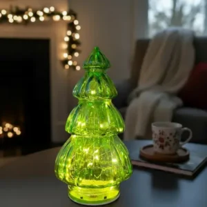 Christmas Tree Green Glass1