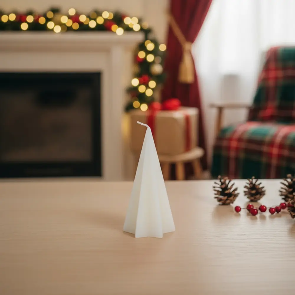 Cone Shape White Candle1