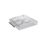 CrystalEdge 4 Section Acrylic Serving Tray with Dome Lid