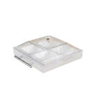 CrystalEdge Mini 4 Section Acrylic Serving Tray with Lid
