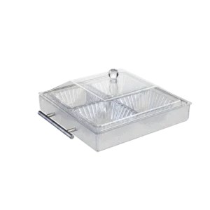 CrystalServe 4 Section Acrylic Food Organizer