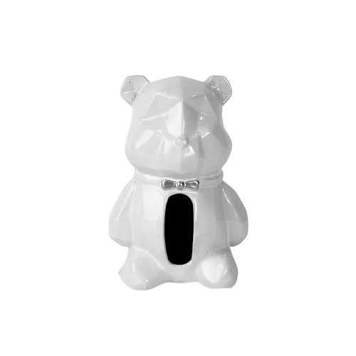Cute-White-Modern-Bear-Tissue-Dispenser Cute White Modern Bear Tissue Dispenser