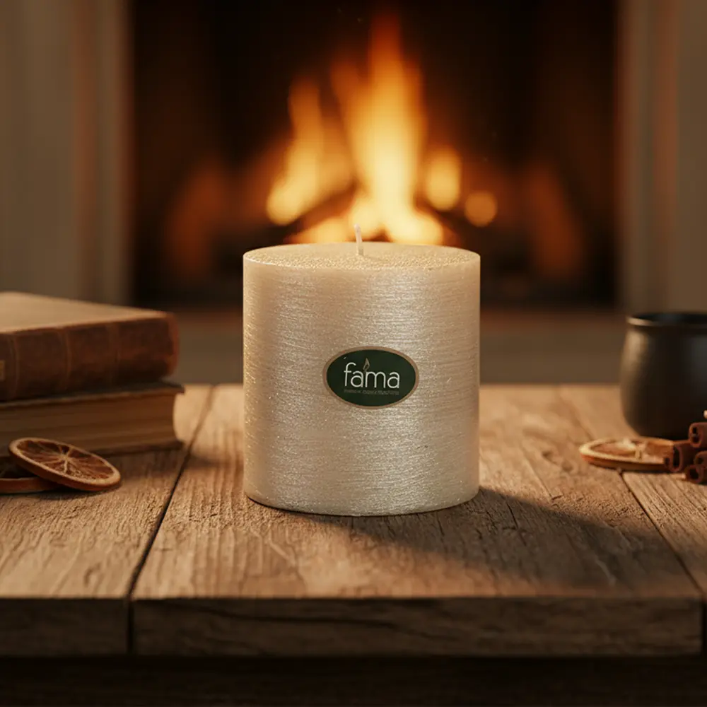 Fama 10cm gold candle1