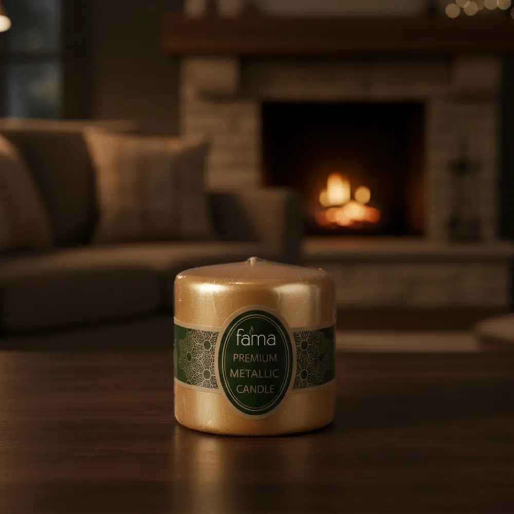 Fama 7.5cm gold candle1