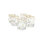 Gold Bow Accent Glass Set