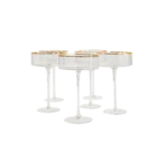 Gold Rim Chic Cocktail Glass Set