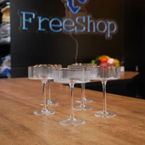 Gold Rim Chic Cocktail Glass Set1