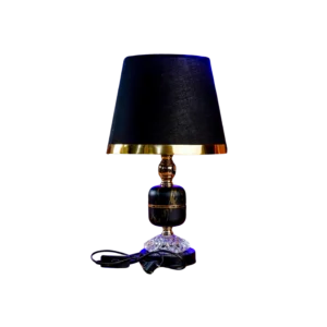Gold Table Lamp with Black Shade