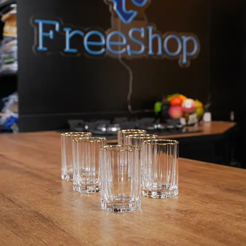 Gold Wave Tall Tumbler Set1