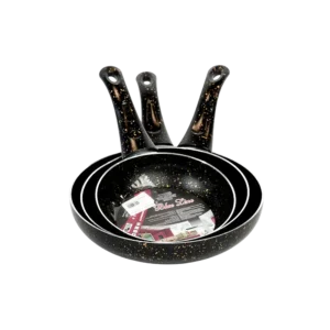Granite 3pcs Black Frying Pans