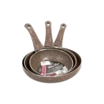 Granite 3pcs Brown Frying Pans