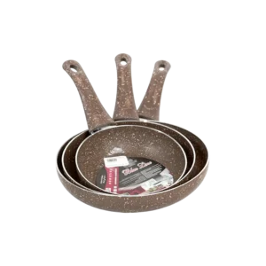 Granite 3pcs Brown Frying Pans