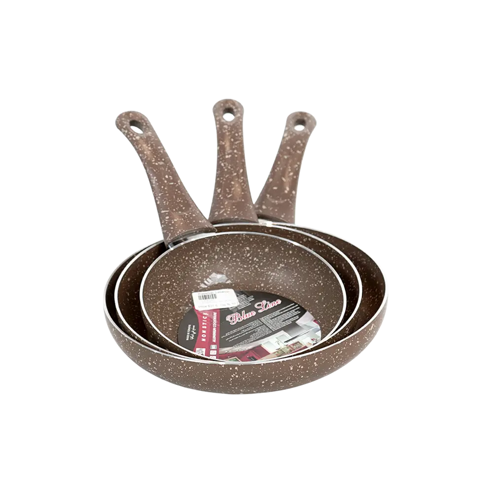 Granite 3pcs Brown Frying Pans