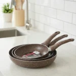 Granite 3pcs Brown Frying Pans1