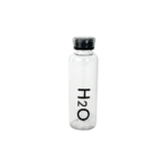 H2O Mini Glass Bottle Black Cap 500ml