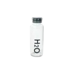 H2O Mini Glass Bottle Gray Cap 500ml