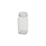 Kitchen Spice Container Matte Silver metal lid