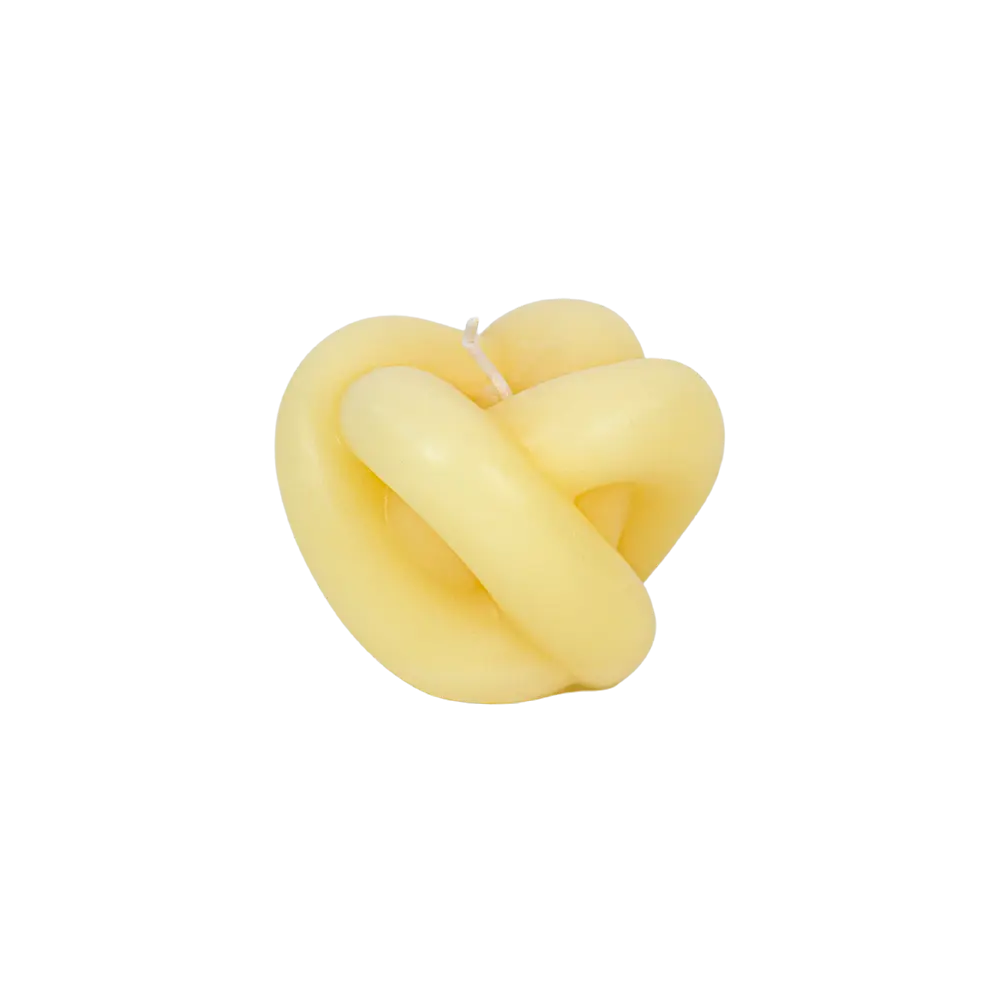 Knot Shape Yellow Scented Candle