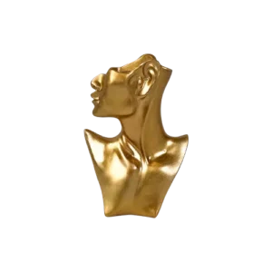 Luxury Gold Abstract Head Sculpture
