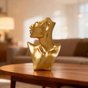 Luxury Gold Abstract Head Sculpture1