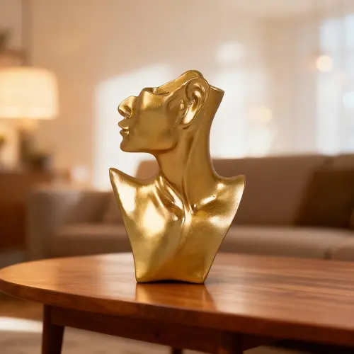Luxury-Gold-Abstract-Head-Sculpture1 Luxury Gold Abstract Head Sculpture1