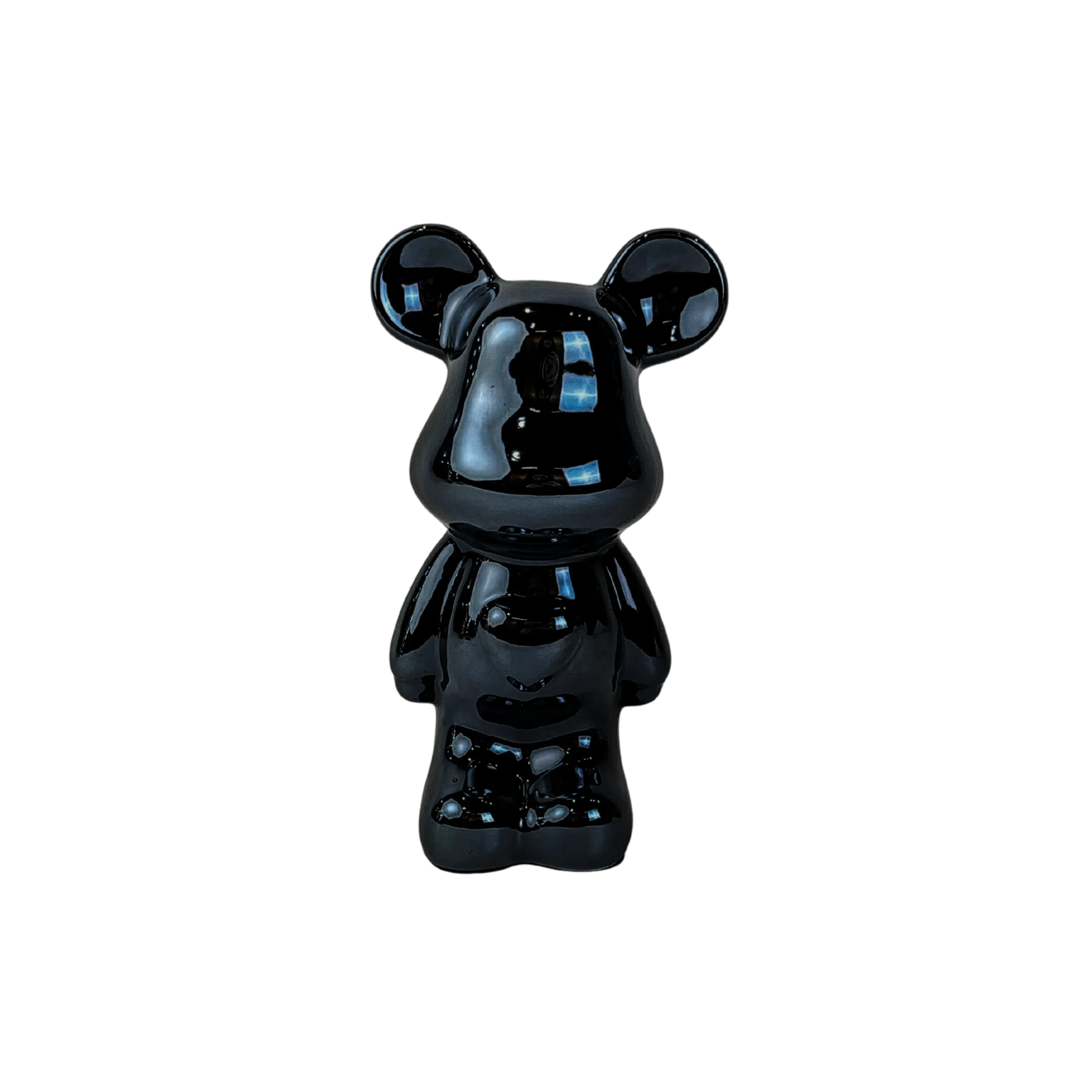 Modern Bear Coin Holder Glossy Black