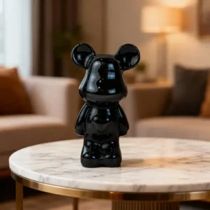 Modern Bear Coin Holder Glossy Black1