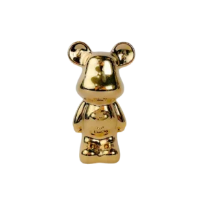 Modern Bear Coin Holder Glossy Gold