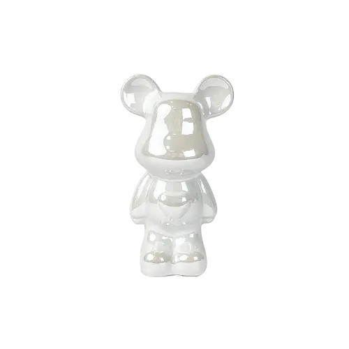 Modern Bear Coin Holder Glossy White