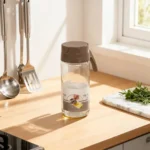 Oil Glass Pitcher 500ml Beige lid1