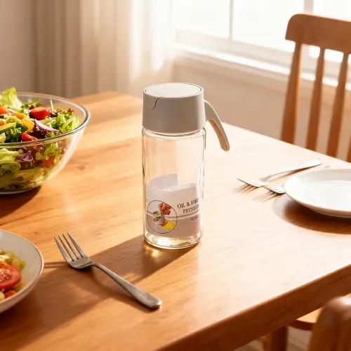 Oil Glass Pitcher 500ml White lid1