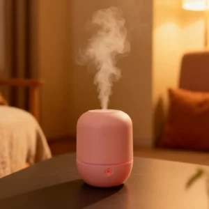 Pink 9.8cm humidifier with led1