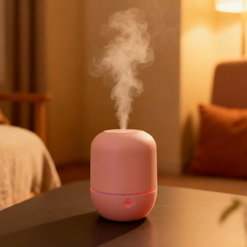 Pink 9.8cm humidifier with led1
