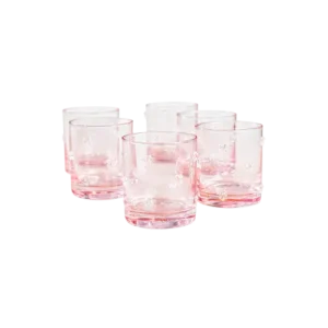 Pink Blossom Glass Set
