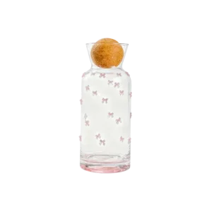 Pink Bow Charm Glass Carafe
